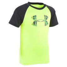 Boys Shirt Under Armour Logo Yellow Short Sleeve Raglan Tee-size 4 - $12.87
