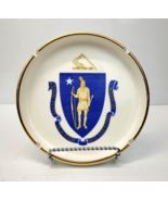 Vintage Ashtray Massachusetts Flag Logo Massachusetts Bankers Associatio... - $37.99