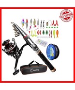 Portable Telescopic Fishing Gear Set - Carbon Fiber Rod &amp; Reel for All Ages - $991.01 MXN