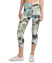 Calvin Klein Womens Performance Printed Cropped Leggings Size Large, Crush Fiji - £30.06 GBP