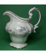 Johann Haviland Porcelain Creamer Blue Garland Silver Trim Bavaria Germany  - $38.75