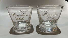 Canadian Club Vintage Shot Glasses Set Of 2 Rare - £19.20 GBP