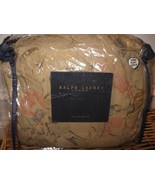 Raph Lauren Home Black Label Millbay floral Tan Tea Stain King Bedskirt - $1,530.26 MXN
