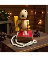 Vintage 1976 The Snoopy &amp; Woodstock Push Button Dial Phone 14&quot; Tall x 8&quot;... - $74.24