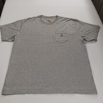 Carhartt K87HGY Men's Gray Pocket Cotton Blend Short Sleeve T-Shirt Size 2XL XXL image 10