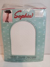 New Vintage Sophia  White Pantyhose fishnet Stockings Queen Nylon 165-25... - £4.66 GBP