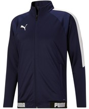 Puma Men&#39;s Speed Moisture-Wicking Full-Zip Track Jacket - Navy/White-Medium - £24.12 GBP