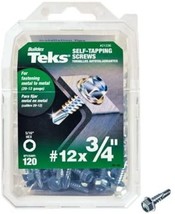 21336 #12 X 3/4-In Hex Washer-Head Self-Tapping Metal To Metal Screws 120Pk - £29.87 GBP