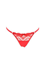 L&#39;agent By Agent Provocateur Womens Thongs Lace Floral Red Size S - £30.14 GBP