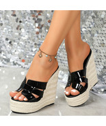 Remy Women’s Espadrilles Platform Wedges Open Toe Slip-On Summer Sandals - $1,120.49 MXN