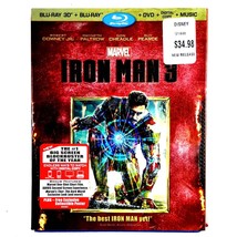 Iron Man 3 (3-Disc 3D/2D Blu-ray/DVD, 2013) Like New w/ Slip  Robert Downey, Jr. - £14.58 GBP