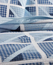 Martha Stewart Sailboat Patchwork Yarn-Dyed Quilt Set, Full/Queen - £263.77 GBP