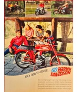 1967 HARLEY DAVIDSON MOTORCYCLE &quot;GO ADVENTURE&quot; M-65 Vintage Print Ad!! - $247.19 MXN