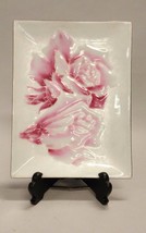 Vintage Ando Cloisonne decorative pink flower display platein original box - £47.62 GBP