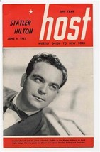 Statler Hilton Hotel 1962 Breakfast Menu and Host Magazine New York June... - $31.68