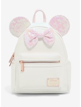 *NEW With Tags* Loungefly Disney Minnie Mouse Iridescent Sequin Mini Backpack - £112.17 GBP