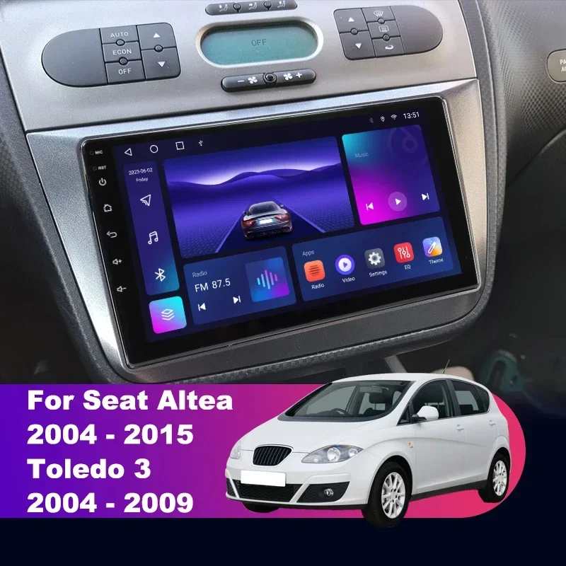 Android 12 Car Radio For Seat Altea 2004 - 2015 Toledo 3 2004 - 2009 Multimedia - £91.03 GBP+