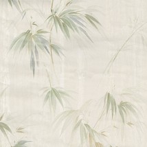 Wallpaper With A Bamboo Texture By Brewster, 414-05018, In Cream. - £50.91 GBP