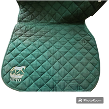 OTTB Green All Purpose Saddle Pad and Set of 4 OTTB Polos USED image 5