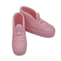 VINTAGE 1990's MATTEL BARBIE / SKIPPER LIGHT PINK LACE UP TIE HIGH TOP S... - $4.75