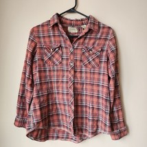 CE Schmidt Workwear Fit For Her Flannel Shirt Women Size Medium Pink Long Sleeve - £9.58 GBP