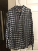Men&#39;s The Foundry Gray/White/Blue/Black Checkered Button-Up Shirt--Size LT - $9.99