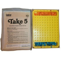 Gabriel Take 5 Game 1977 Small Vintage Pegs Strategy Puzzler Challenging... - $8.60