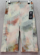 GUESS Biker Shorts Women&#39;s XS Multi Smoked Pearl Tie Dye Print Polyester... - $21.21