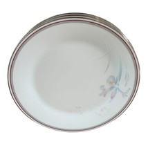 Noritake 3501 Malverne Dinner Plates Set of 5 White Floral Blue Pink 10.... - $38.60
