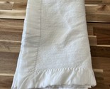 Vintage Chatham Cream Acrylic Baby Blanket With Satin Trim USA Made 35”x46” - $27.54