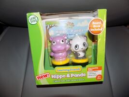 LEAP FROG LEARNING FRIENDS HIPPO &amp; PANDA FIGURE SET W/BOARD BOOK NEW - $21.60