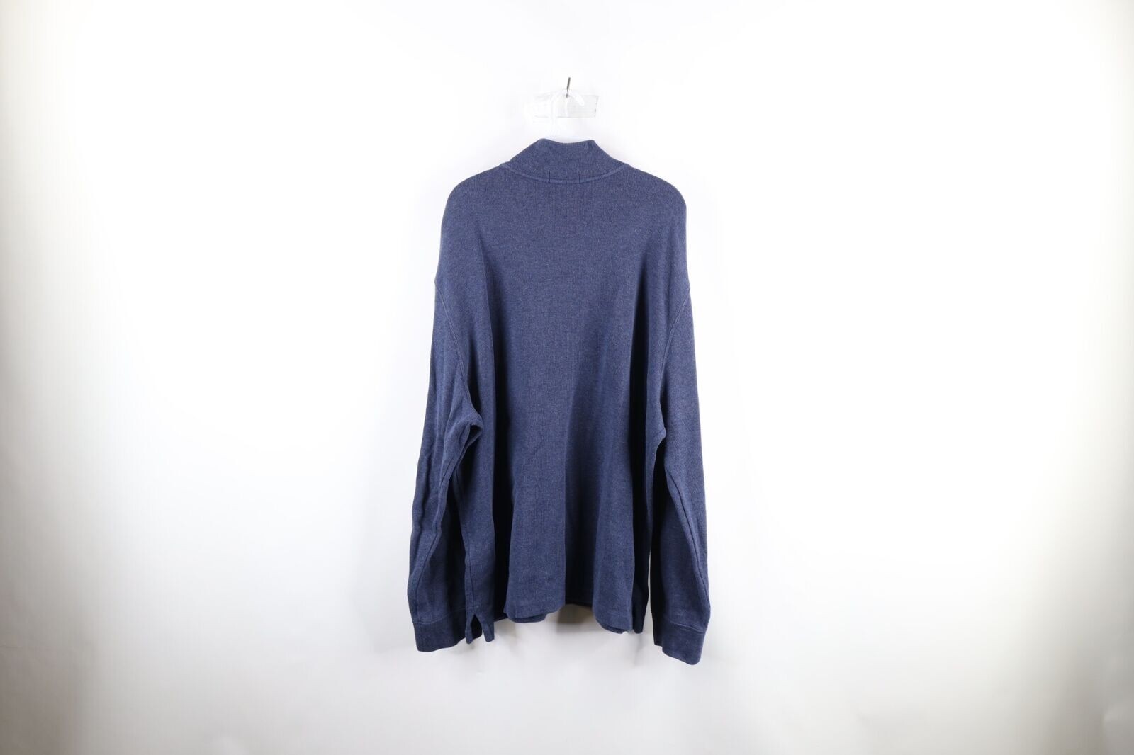 Vintage Ralph Lauren Mens 2XL Faded Cotton Ribbed Knit Half Zip Pullover Sweater Item image 3