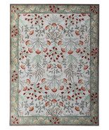 Hand Tufted Pure Nz Woolen Area Rug Floral Pattern Handmade Gray Carpet ... - $380.37 CAD+