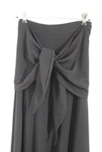 Vtg Randy Kemper 4 Black Wool A-Line Wrap Layer Maxi Skirt - $56.99
