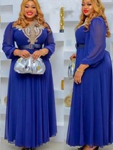 Elegant  Maxi Dresses for Women 2023 New Plus Size Embroidery Evening Party Long - £76.21 GBP