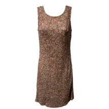 Gianni Bini Womens Sheath Dress Multicolor Beaded Bling Sequins Sleeveless XS - £17.93 GBP