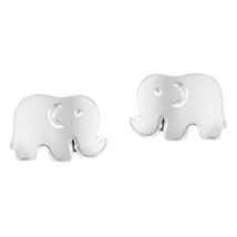 Everyday Charming Lucky Elephant Sterling Silver Post Stud Earrings - £8.09 GBP
