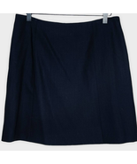 NWT EMPORIO ARMANI black all seasons wool split hem skirt Italian size 44 - £45.46 GBP
