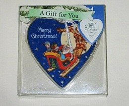 Precious Moments Merry Christmas Design Porcelain Heart-shaped Ornament - $9.85