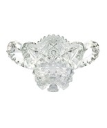 American Sawtooth Hobstar Design Vintage Glass Sugar Bowl - $12.11 CAD
