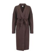 Pure Fiber Womens Kimono Robe Brown Serenity Organic Cotton Pockets Soft... - $112.66 CAD