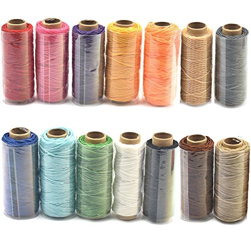 Bluemoona 1 PC - Leather Sewing wax line thread tensile strength 50 yards each F