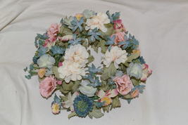 Vintage PartyLite 6&quot; English Mist Candle Ring Floral Party Lite - $15.00