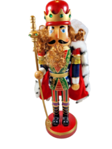 King Wood Nutcracker Multicolored December Home 14” Christmas Decor - £19.92 GBP