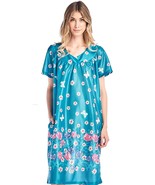Casual Nights Femmes Manche Courte Floral Muumuu Lounge Robe, Bleu Sarce... - $374.59 MXN