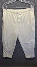 Lands End Pants Men&#39;s Sz 35 Traditional Fit Khakis Flannel Lined Stretch... - £12.99 GBP