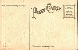 Vtg Cartolina 1910s Valentine Auguri Cupido Goffrato Periwinkles Non Usato - £14.27 GBP