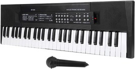 54‑Key Electronic Piano Keyboard With Microphone, 8 Tones 6 Songs 5 Rhythms 5 - £36.76 GBP