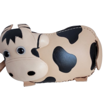 Cow Leather Wristlet Wallet Coin Purse Zip Closure Charm Pouch Handmade - £14.11 GBP
