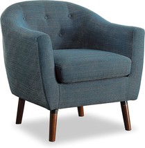 Homelegance Fabric Barrel Chair, Blue - £226.20 GBP
